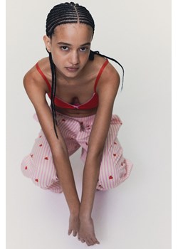 H & M - Spodnie piżamowe z diagonalu - Różowy ze sklepu H&M w kategorii Piżamy damskie - zdjęcie 169749134