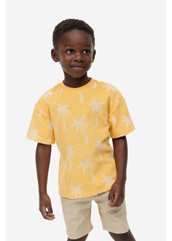 H & M - T-shirt frotte oversize - Żółty ze sklepu H&M w kategorii T-shirty chłopięce - zdjęcie 169749224