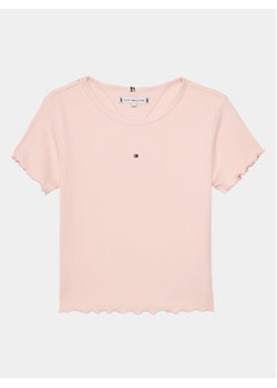 Tommy Hilfiger T-Shirt Essential KG0KG08138 Różowy Regular Fit ze sklepu MODIVO w kategorii Bluzki dziewczęce - zdjęcie 169749551