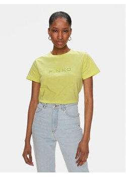 Pinko T-Shirt Start 101752 A1NW Żółty Regular Fit ze sklepu MODIVO w kategorii Bluzki damskie - zdjęcie 169749621