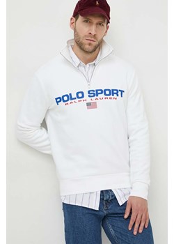 Polo Ralph Lauren bluza męska kolor biały z nadrukiem 710835766 ze sklepu ANSWEAR.com w kategorii Bluzy męskie - zdjęcie 169750082