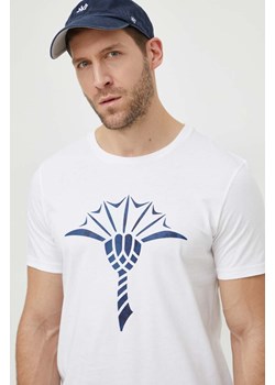 Joop! t-shirt bawełniany Alerio męski kolor biały z nadrukiem 3004243210017940 ze sklepu ANSWEAR.com w kategorii T-shirty męskie - zdjęcie 169750314