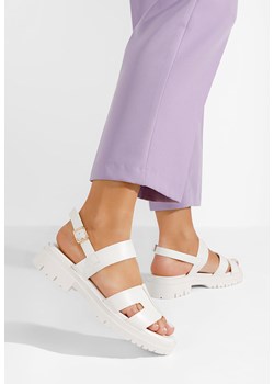 Białe sandały damskie Auvia ze sklepu Zapatos w kategorii Sandały damskie - zdjęcie 169750890