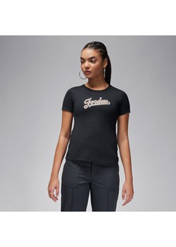 T-shirt damski o dopasowanym kroju Jordan - Czerń ze sklepu Nike poland w kategorii Bluzki damskie - zdjęcie 169754432