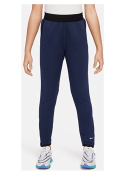 Spodnie treningowe dla dużych dzieci Therma-FIT ADV Nike Multi Tech EasyOn - Niebieski ze sklepu Nike poland w kategorii Spodnie chłopięce - zdjęcie 169754463