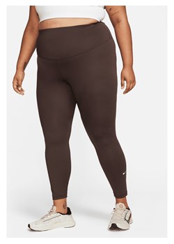 Damskie legginsy z wysokim stanem Nike One (duże rozmiary) - Brązowy ze sklepu Nike poland w kategorii Spodnie damskie - zdjęcie 169754553