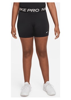 Spodenki dla dużych dzieci (dziewcząt) Nike Pro Dri-FIT (szersze rozmiary) - Czerń ze sklepu Nike poland w kategorii Spodenki dziewczęce - zdjęcie 169754804