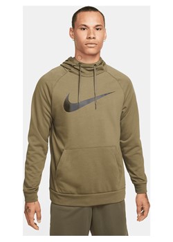 Męska bluza z kapturem i nadrukiem do fitnessu Nike Dry Graphic - Zieleń ze sklepu Nike poland w kategorii Bluzy męskie - zdjęcie 169754930