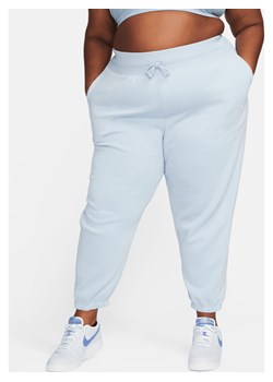 Damskie spodnie dresowe o kroju oversize z wysokim stanem Nike Sportswear Phoenix Fleece (duże rozmiary) - Niebieski ze sklepu Nike poland w kategorii Spodnie damskie - zdjęcie 169755042