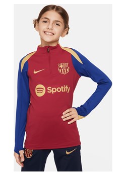 Treningowa koszulka piłkarska dla dużych dzieci FC Barcelona Strike Nike Dri-FIT - Czerwony ze sklepu Nike poland w kategorii Bluzki dziewczęce - zdjęcie 169755144