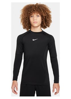 Koszulka z długim rękawem dla dużych dzieci (chłopców) Dri-FIT Nike Pro - Czerń ze sklepu Nike poland w kategorii T-shirty chłopięce - zdjęcie 169755190