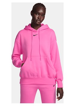 Damska bluza z kapturem o kroju oversize Nike Sportswear Phoenix Fleece - Czerwony ze sklepu Nike poland w kategorii Bluzy damskie - zdjęcie 169755210