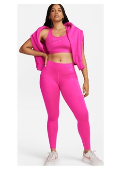 Damskie legginsy o pełnej długości ze średnim stanem i kieszeniami zapewniające mocne wsparcie Nike Go - Różowy ze sklepu Nike poland w kategorii Spodnie damskie - zdjęcie 169755231