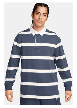Męska gruba koszulka w pasy do rugby Nike Life - Niebieski ze sklepu Nike poland w kategorii T-shirty męskie - zdjęcie 169755270