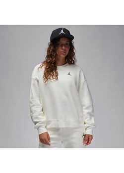 Damska bluza dresowa z półokrągłym dekoltem Jordan Brooklyn Fleece - Biel ze sklepu Nike poland w kategorii Bluzy damskie - zdjęcie 169755283