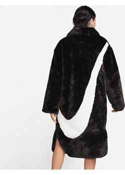 Damska długa kurtka ze sztucznego futra Nike Sportswear - Czerń ze sklepu Nike poland w kategorii Futra damskie - zdjęcie 169755361
