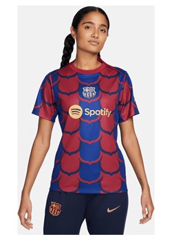 Damska przedmeczowa koszulka piłkarska Nike Dri-FIT FC Barcelona Academy Pro - Niebieski ze sklepu Nike poland w kategorii Bluzki damskie - zdjęcie 169755384