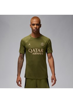 Męska dzianinowa koszulka piłkarska Jordan Dri-FIT Paris Saint-Germain Strike (wersja czwarta) - Zieleń ze sklepu Nike poland w kategorii T-shirty męskie - zdjęcie 169755394