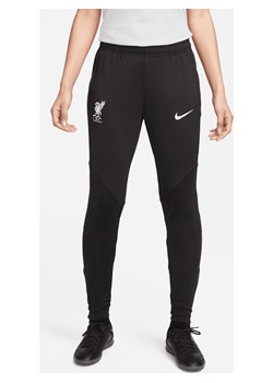 Damskie dzianinowe spodnie piłkarskie Nike Dri-FIT Liverpool F.C. Strike - Czerń ze sklepu Nike poland w kategorii Spodnie damskie - zdjęcie 169755554