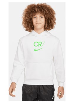 Bluza piłkarska z kapturem dla dużych dzieci Club Fleece CR7 - Biel ze sklepu Nike poland w kategorii Bluzy chłopięce - zdjęcie 169755590