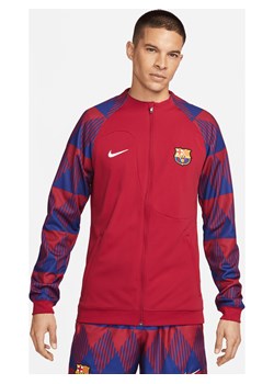 Męska dzianinowa kurtka piłkarska z zamkiem na całej długości Nike FC Barcelona Academy Pro - Czerwony ze sklepu Nike poland w kategorii Kurtki męskie - zdjęcie 169755681