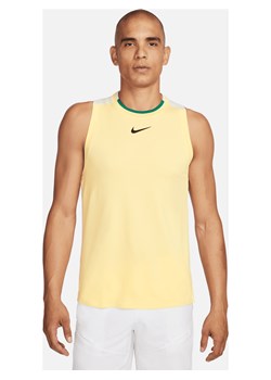 Męska koszulka tenisowa bez rękawów NikeCourt Slam - Żółty ze sklepu Nike poland w kategorii T-shirty męskie - zdjęcie 169755821