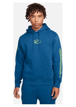 Męska bluza z kapturem Nike Sportswear - Niebieski ze sklepu Nike poland w kategorii Bluzy męskie - zdjęcie 169756343