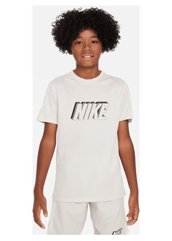 Koszulka piłkarska z krótkim rękawem dla dużych dzieci Nike Dri-FIT Academy23 - Brązowy ze sklepu Nike poland w kategorii Bluzki dziewczęce - zdjęcie 169756362