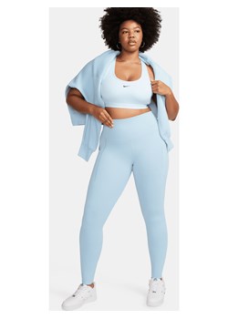 Damskie legginsy o pełnej długości z wysokim stanem i kieszeniami zapewniające średnie wsparcie Nike Universa - Niebieski ze sklepu Nike poland w kategorii Spodnie damskie - zdjęcie 169756413