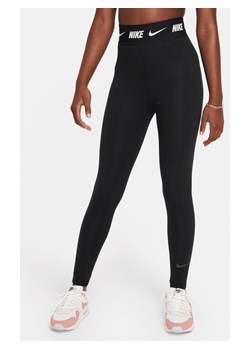 Legginsy z wysokim stanem dla dużych dzieci (dziewcząt) Nike Sportswear Favorites - Czerń ze sklepu Nike poland w kategorii Spodnie dziewczęce - zdjęcie 169756554