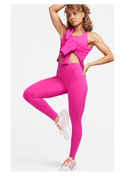 Damskie legginsy 7/8 z wysokim stanem i kieszeniami Therma-FIT Nike Go - Różowy ze sklepu Nike poland w kategorii Spodnie damskie - zdjęcie 169756611