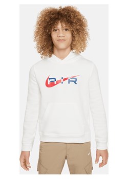 Dzianinowa bluza z kapturem dla dużych dzieci Nike Air - Biel ze sklepu Nike poland w kategorii Bluzy chłopięce - zdjęcie 169756844