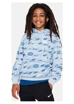 Bluza z kapturem dla dużych dzieci Nike Sportswear Club Fleece - Niebieski ze sklepu Nike poland w kategorii Bluzy chłopięce - zdjęcie 169756934