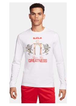 Męski T-shirt z długim rękawem LeBron - Biel ze sklepu Nike poland w kategorii T-shirty męskie - zdjęcie 169756961