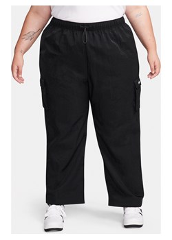 Damskie bojówki z tkaniny z wysokim stanem Nike Sportswear Essential (duże rozmiary) - Czerń ze sklepu Nike poland w kategorii Spodnie męskie - zdjęcie 169757013