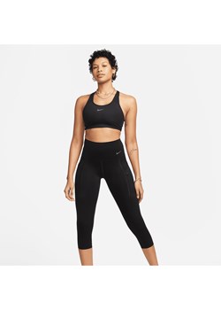 Damskie legginsy o skróconym kroju z wysokim stanem i kieszeniami zapewniające mocne wsparcie Nike Go - Czerń ze sklepu Nike poland w kategorii Spodnie damskie - zdjęcie 169757090