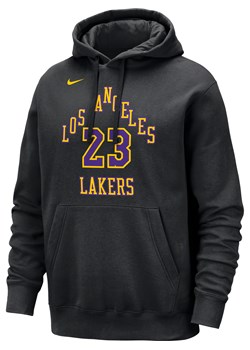 Męska bluza z kapturem Nike NBA LeBron James Los Angeles Lakers Club Fleece City Edition - Czerń ze sklepu Nike poland w kategorii Bluzy męskie - zdjęcie 169757160