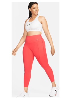 Damskie legginsy 7/8 z wysokim stanem i kieszeniami zapewniające średnie wsparcie Nike Universa - Czerwony ze sklepu Nike poland w kategorii Spodnie damskie - zdjęcie 169757161