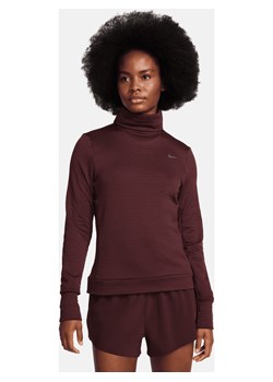 Damska bluza do biegania z półgolfem Nike Therma-FIT Swift - Czerwony ze sklepu Nike poland w kategorii Bluzy damskie - zdjęcie 169757274