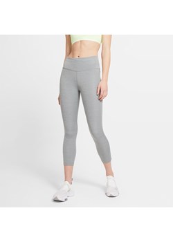 Damskie legginsy ze średnim stanem o skróconym kroju do biegania Nike Fast - Szary ze sklepu Nike poland w kategorii Spodnie damskie - zdjęcie 169757294