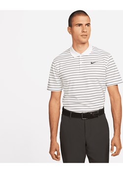 Męska koszulka polo do golfa w paski Nike Dri-FIT Victory - Biel ze sklepu Nike poland w kategorii T-shirty męskie - zdjęcie 169757321