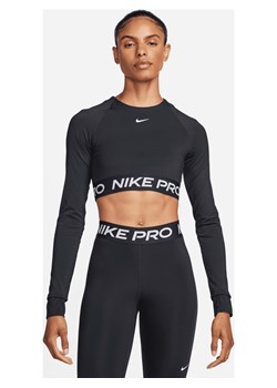 Damska koszulka o skróconym kroju z długim rękawem Dri-FIT Nike Pro 365 - Czerń ze sklepu Nike poland w kategorii Bluzki damskie - zdjęcie 169757360