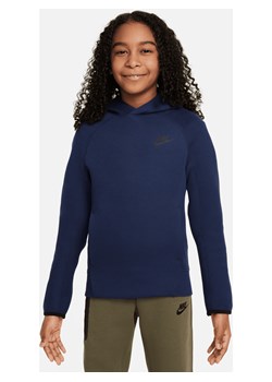 Bluza z kapturem dla dużych dzieci (chłopców) Nike Sportswear Tech Fleece - Niebieski ze sklepu Nike poland w kategorii Bluzy chłopięce - zdjęcie 169757460