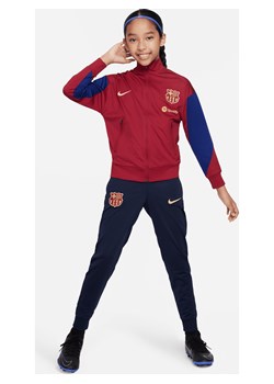 Dzianinowy dres piłkarski dla dużych dzieci Nike Dri-FIT FC Barcelona Strike - Czerwony ze sklepu Nike poland w kategorii Dresy dziewczęce - zdjęcie 169757511