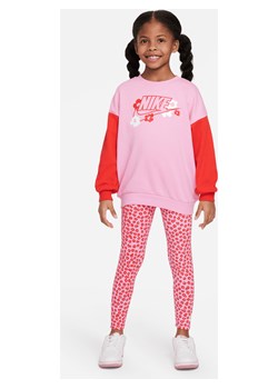 Zestaw bluza i legginsy dla małych dzieci Nike Floral - Różowy ze sklepu Nike poland w kategorii Komplety dziewczęce - zdjęcie 169757720