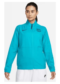 Damska kurtka piłkarska z tkaniny Nike FC Barcelona (wersja trzecia) - Zieleń ze sklepu Nike poland w kategorii Kurtki damskie - zdjęcie 169757783