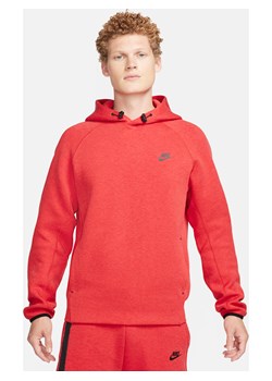 Męska bluza z kapturem Nike Sportswear Tech Fleece - Czerwony ze sklepu Nike poland w kategorii Bluzy męskie - zdjęcie 169757810
