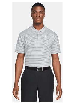 Męska koszulka polo do golfa w paski Nike Dri-FIT Victory - Szary ze sklepu Nike poland w kategorii T-shirty męskie - zdjęcie 169757822