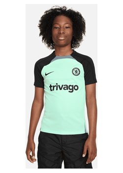 Dzianinowa koszulka piłkarska z krótkim rękawem dla dużych dzieci Nike Dri-FIT Chelsea F.C. Strike (wersja trzecia) - Zieleń ze sklepu Nike poland w kategorii T-shirty chłopięce - zdjęcie 169757840