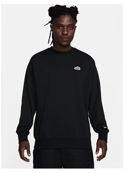 Męska bluza z półokrągłym dekoltem z dzianiny dresowej Nike Sportswear - Czerń ze sklepu Nike poland w kategorii Bluzy męskie - zdjęcie 169757890